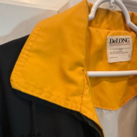 Vintage Purdue Boilermakers 90's Train Zip Up Light Jacket Black Gold Delong XL - Picture 7 of 11